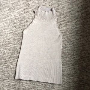 ribbed collar neck top